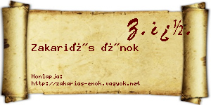 Zakariás Énok névjegykártya